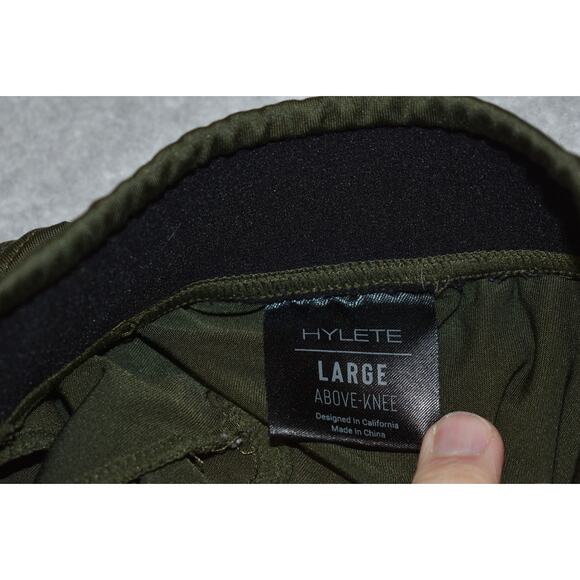 Hylete Shorts Men Size Large Above Knee Gym Workout 9" Inseam Green Draw Strings - Picture 3 of 6